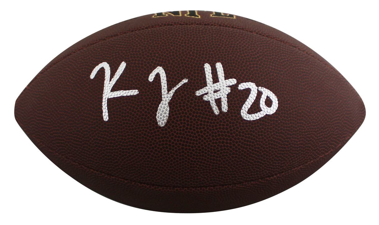 Steelers Kaleb Johnson Authentic Signed Wilson Super Grip Football BAS #BW88733