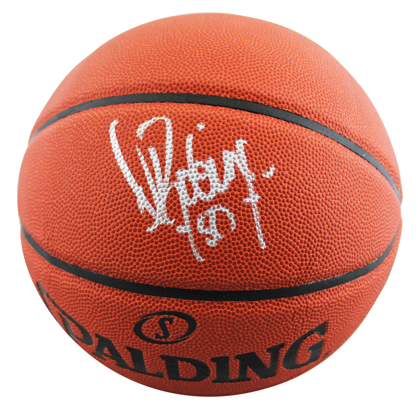 Spurs David Robinson Authentic Signed Spalding Basketball BAS Witnessed #WY58078