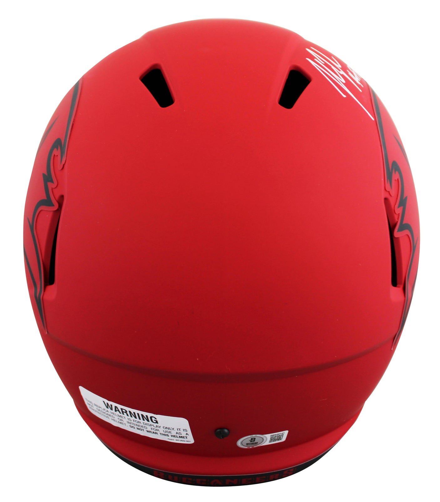 Buccaneers John Lynch "HOF 21" Signed Rave F/S Speed Rep Helmet W/ Case BAS Wit