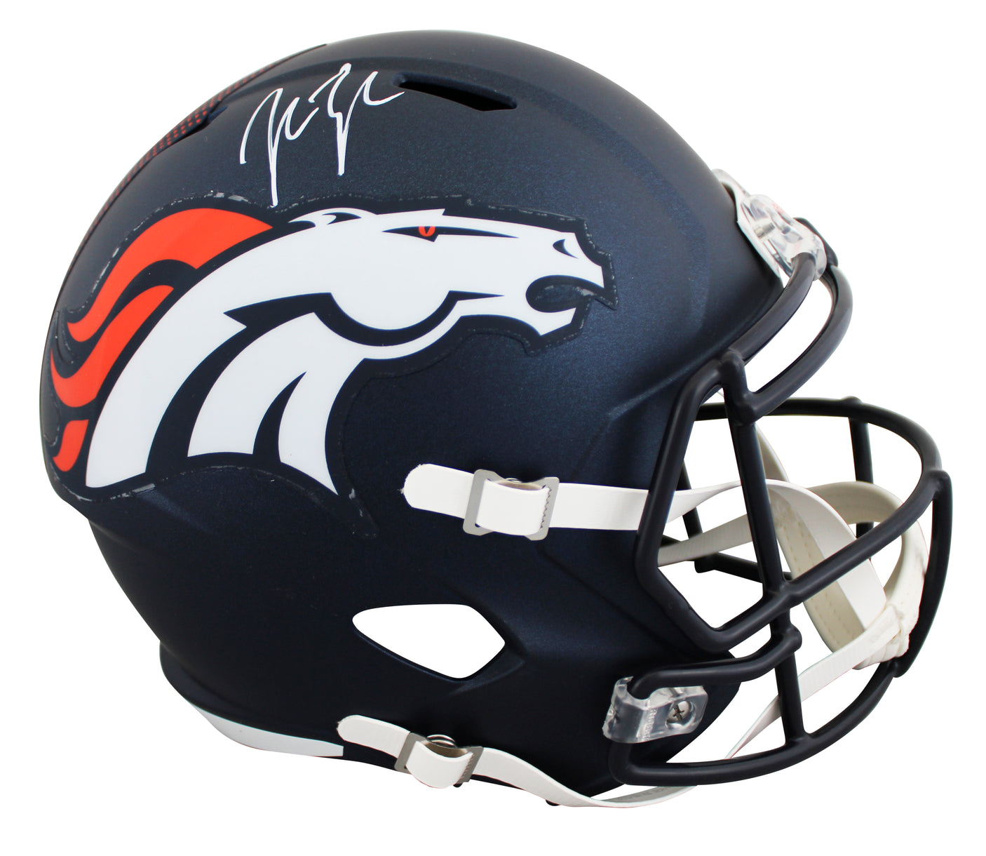 Broncos John Lynch Signed 2024 Full Size Speed Rep Helmet BAS Witnessed