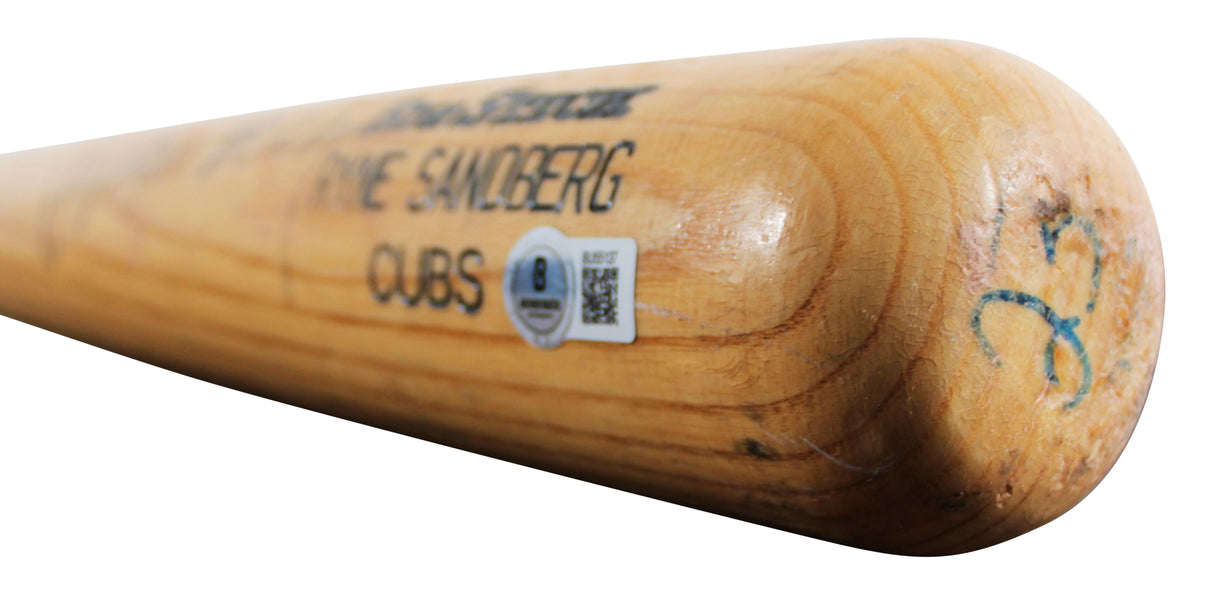 Cubs Ryne Sandberg Signed Game Used Rawlings Big Stick Player Model Bat BAS