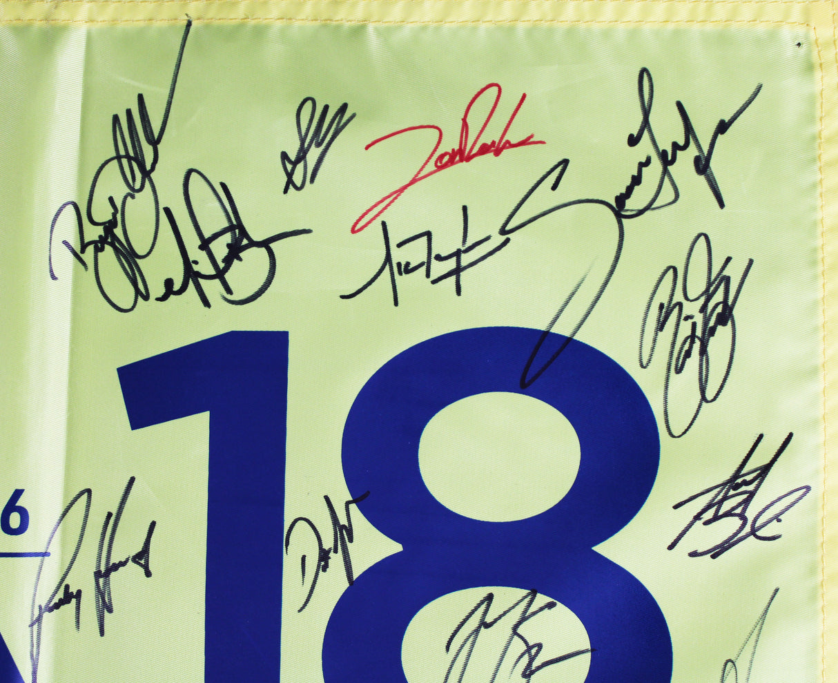 (39) Fleetwood, Clark, Thomas, Rahm +35 Signed 2026 PGA Championship Flag BAS