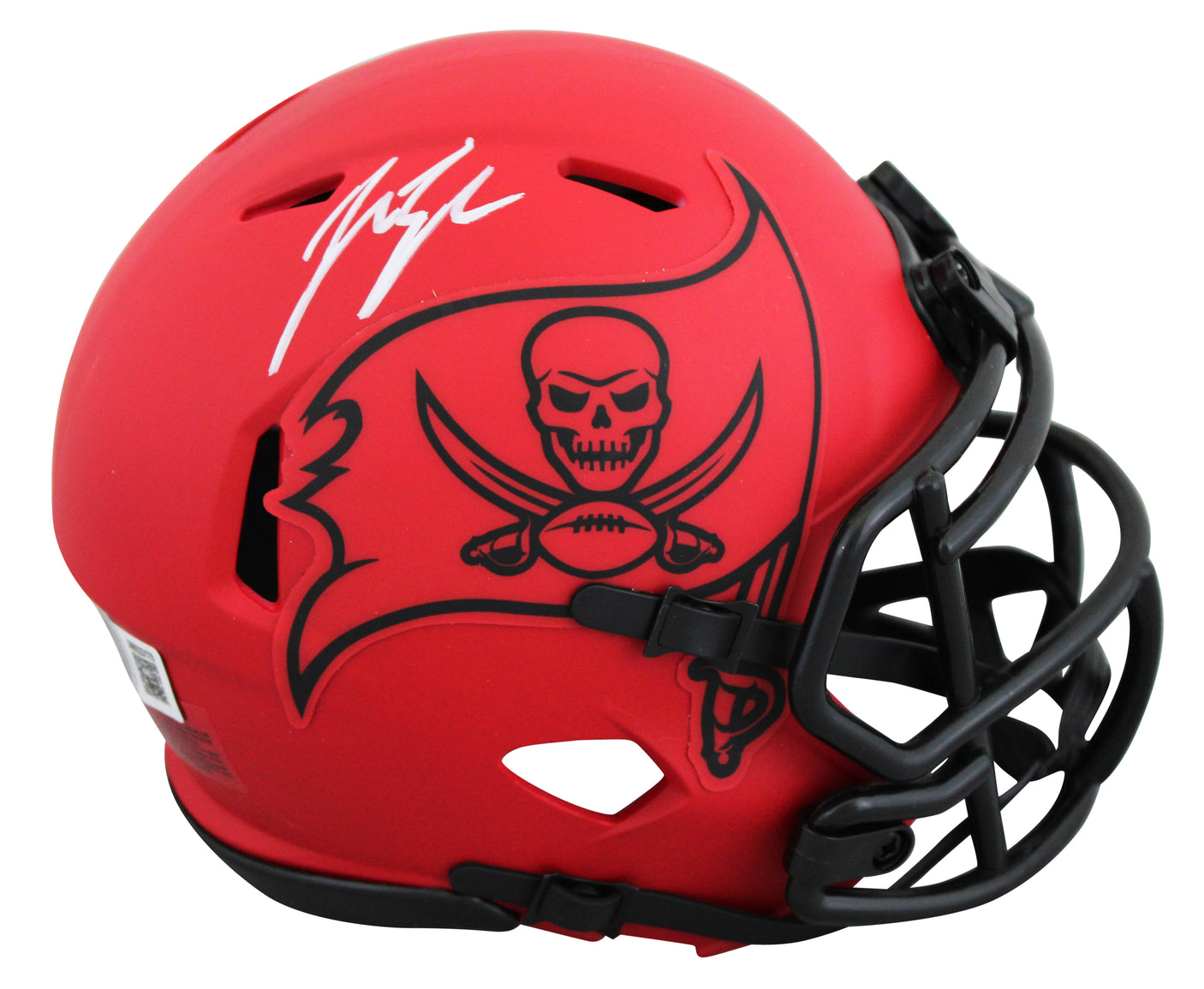Buccaneers John Lynch Signed Rave Speed Mini Helmet W/ Case BAS Witnessed