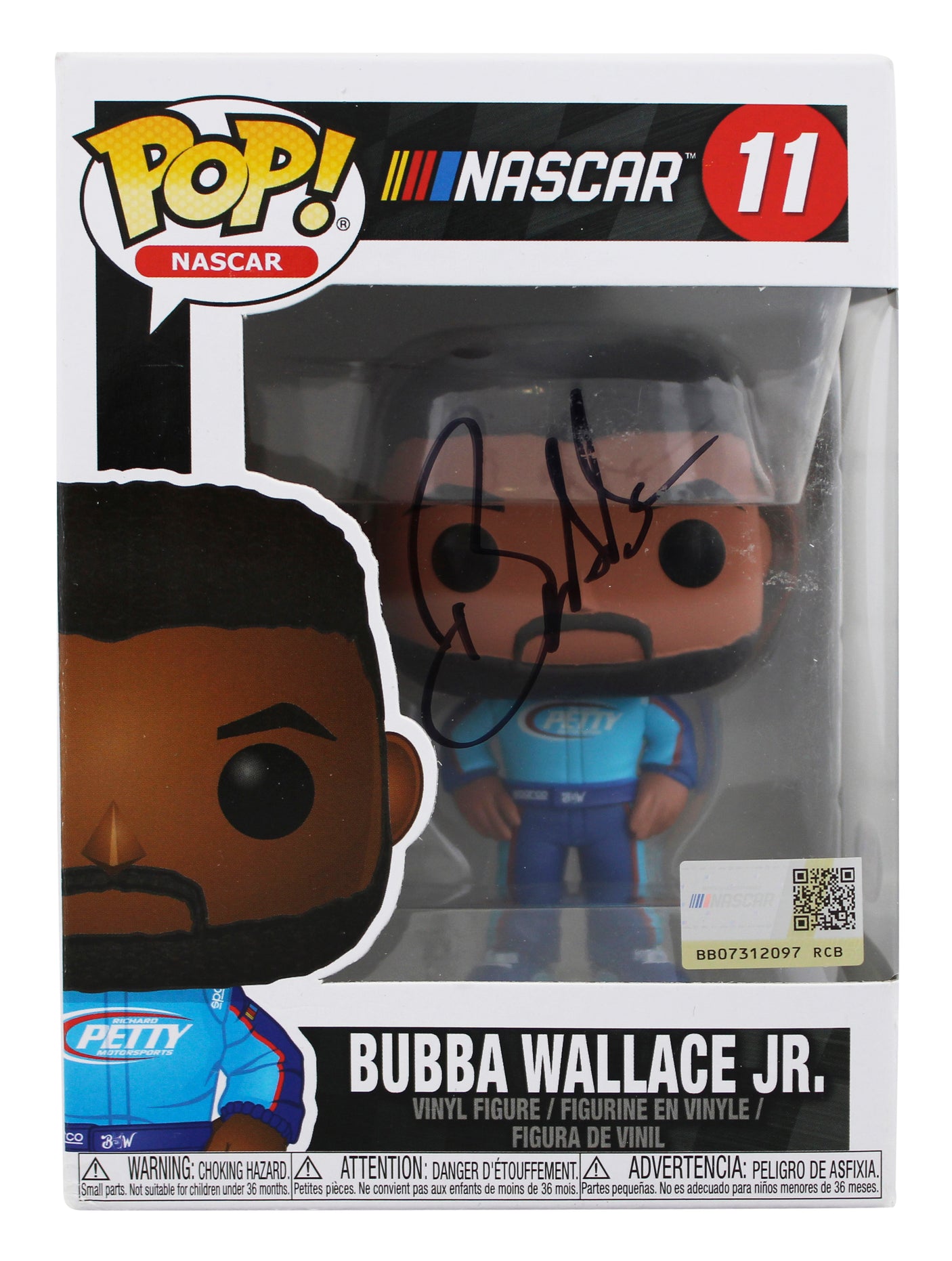 Bubba Wallace Jr. NASCAR Signed #11 Funko Pop Vinyl Figure PSA/DNA #AK15449
