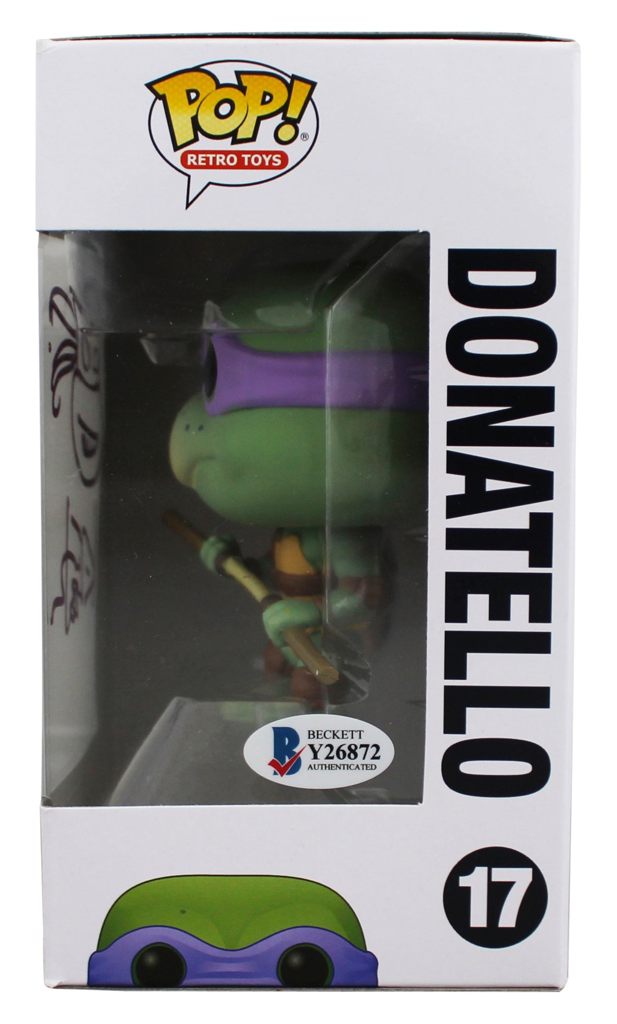 Kevin Eastman TMNT Signed Donatello #17 Funko Pop Figure w/ Sketch BAS #Y26872