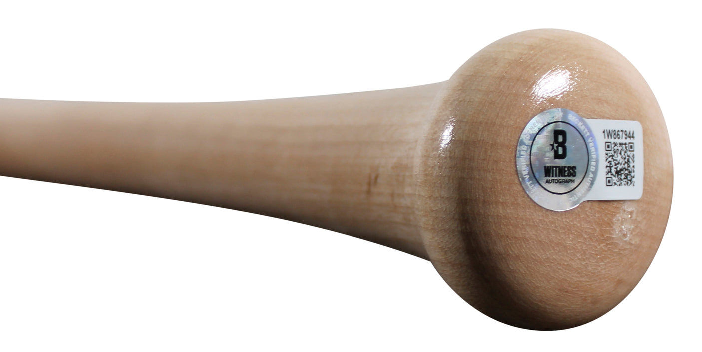 D-Backs Luis Gonzalez "2x Insc" Signed Blonde Louisville Slugger Bat BAS Witness