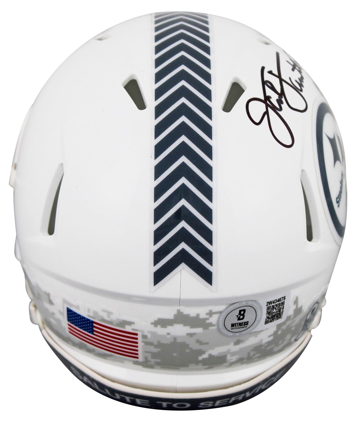 Steelers Jack Lambert Signed STS III Speed Mini Helmet W/ Case BAS Witnessed