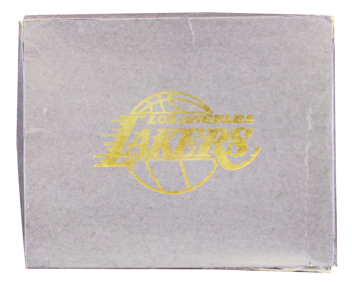 Showtime Lakers (5) Johnson, Worthy, Scott +3 Signed 8x10 Forum Floorboard BAS W