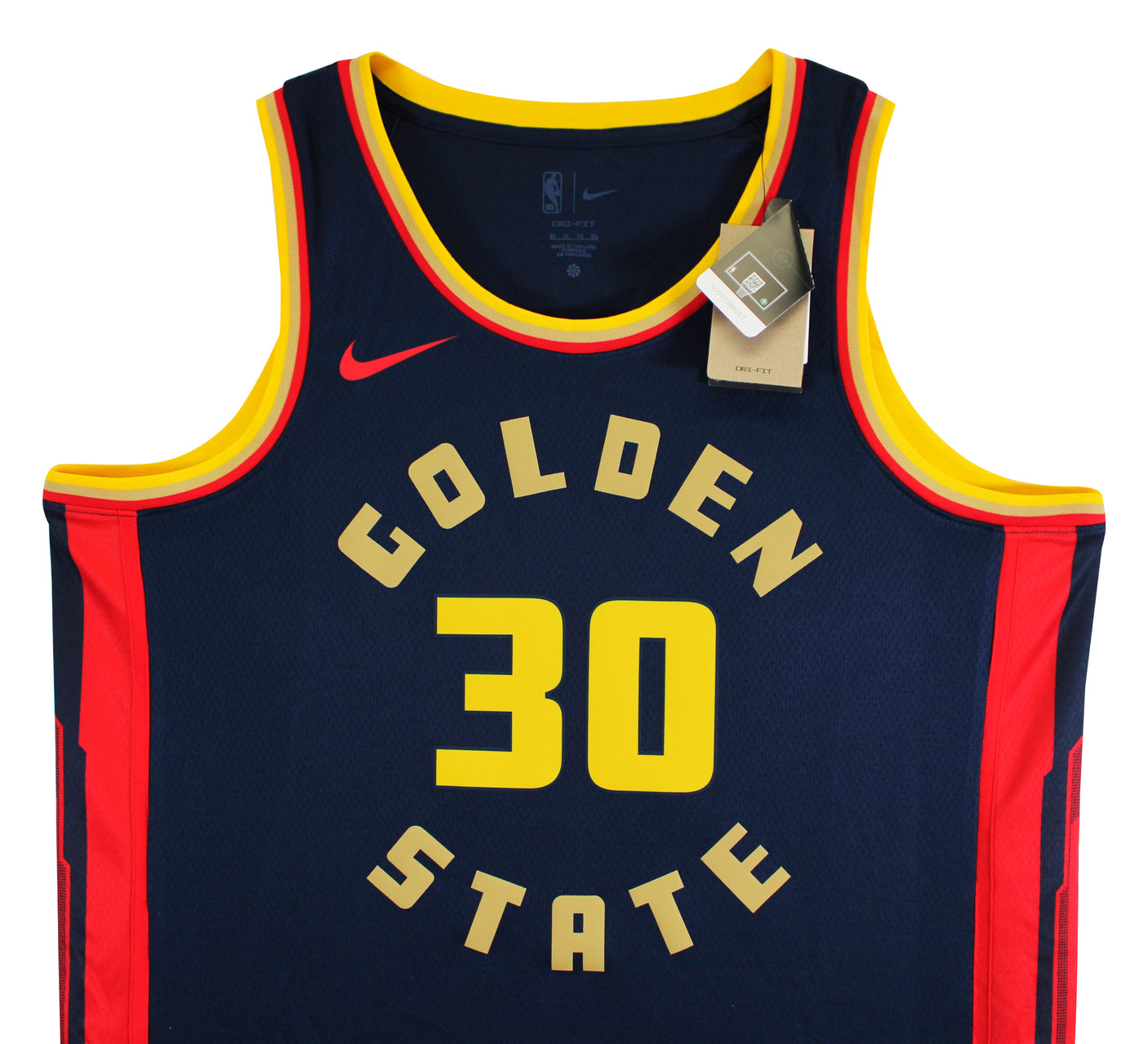 Warriors Stephen Curry Signed Navy Blue Nike 2024 City Swingman Jersey BAS