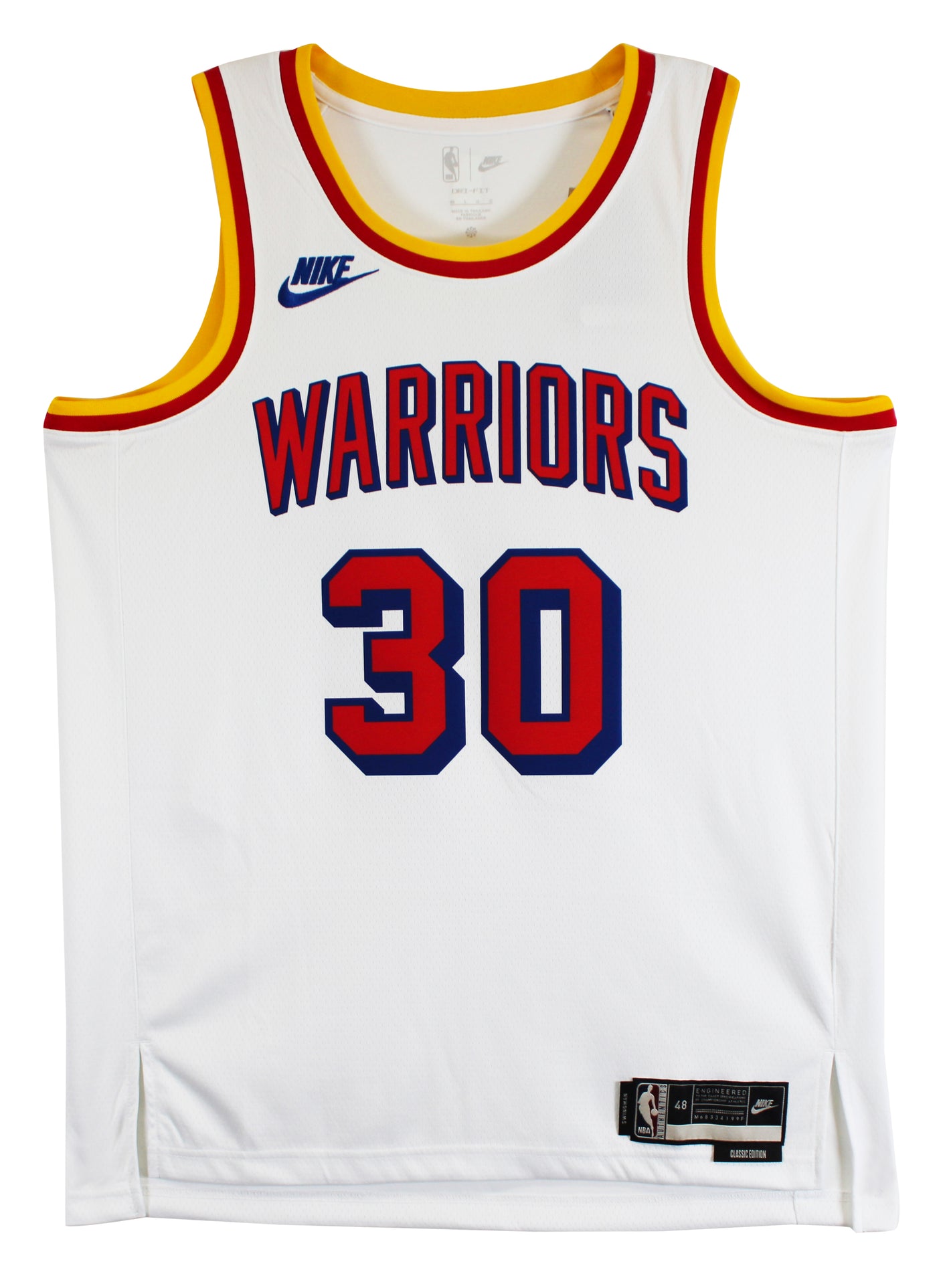 Warriors Stephen Curry Signed White Nike 2024 Classic Ed. Swingman Jersey BAS