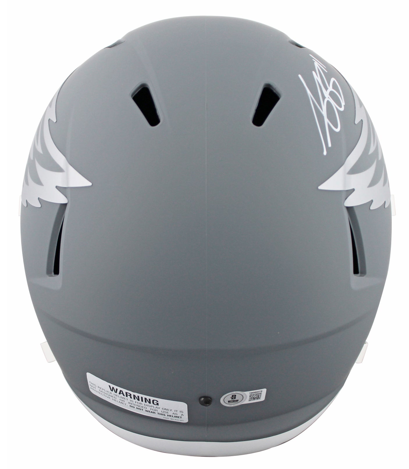 Eagles A.J. Brown Authentic Signed Slate Full Size Speed Rep Helmet BAS Witness