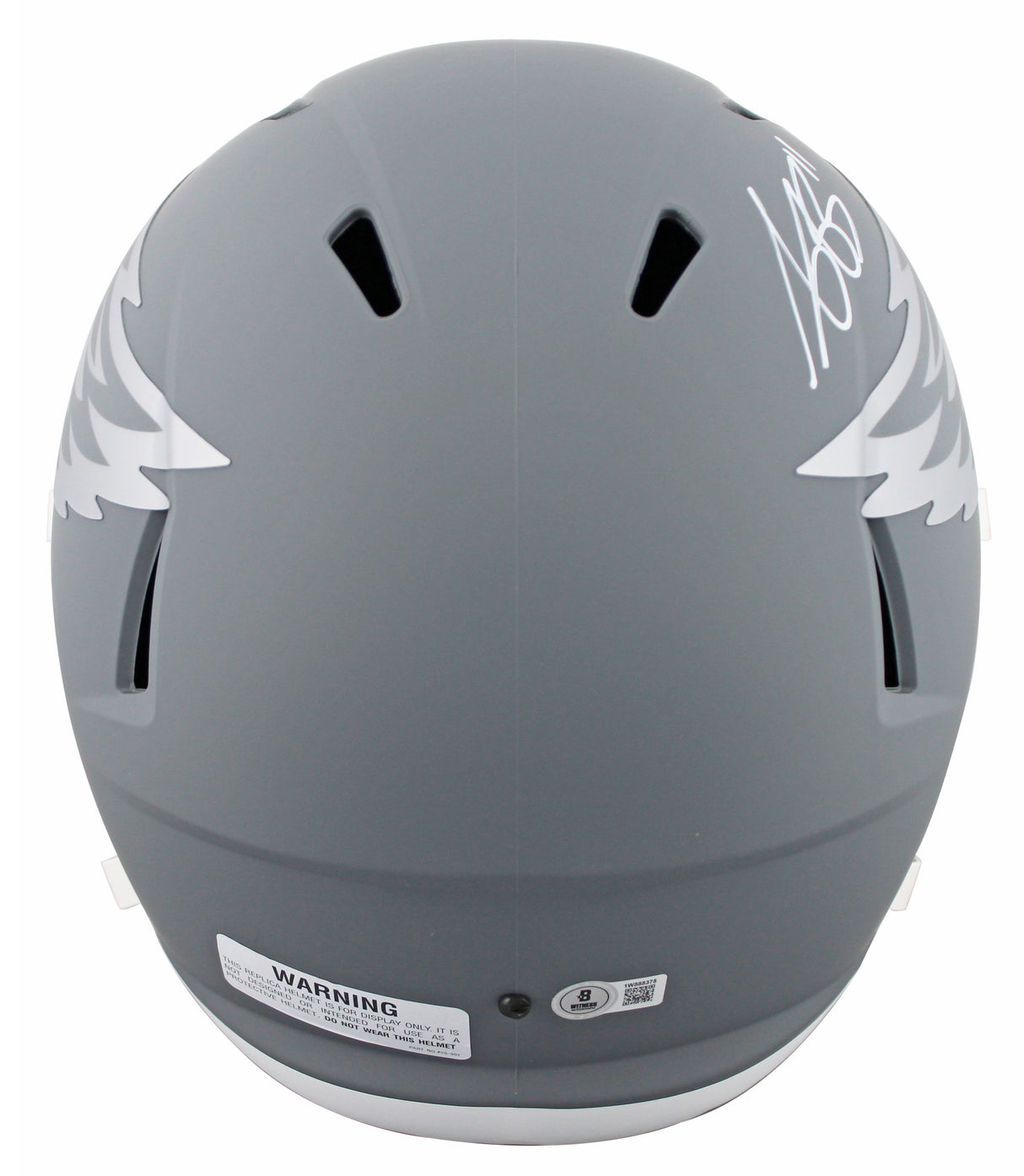 Eagles A.J. Brown Authentic Signed Slate Full Size Speed Rep Helmet BAS Witness