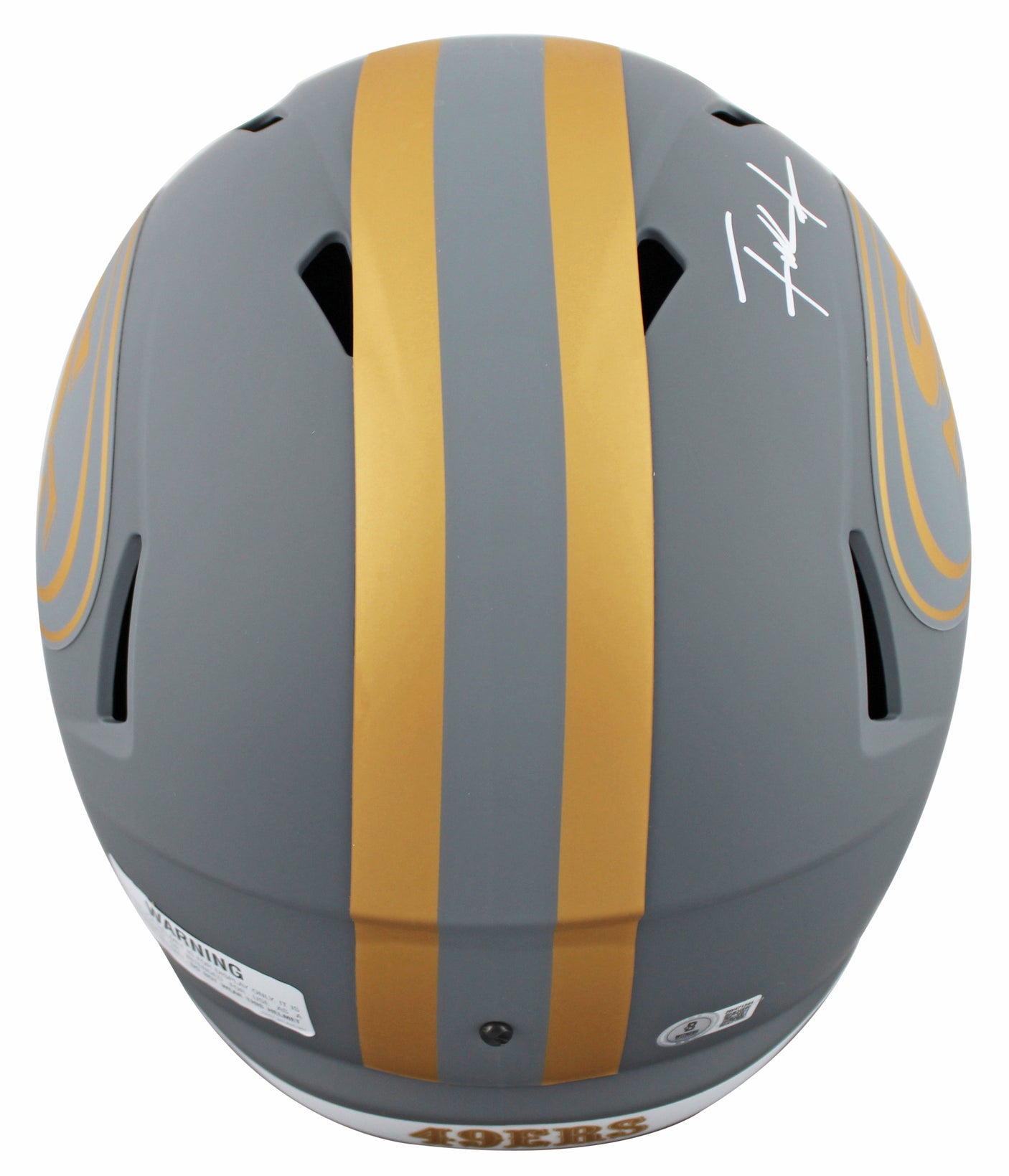 49ers Frank Gore Authentic Signed Slate Full Size Speed Rep Helmet BAS Witnessed