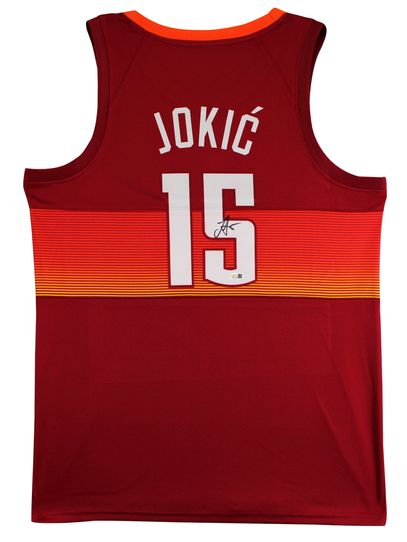 Nikola Jokic Authentic Signed Red City Edition Pro Style Jersey Autographed JSA