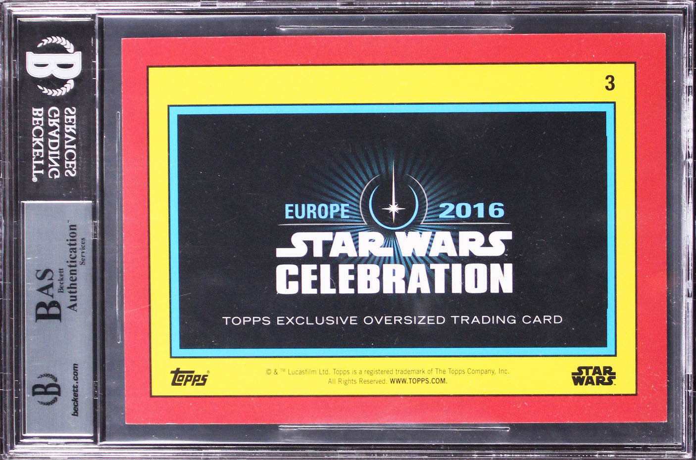 Larry Holt & Billy Horrigan Signed 2016 Star Wars Celebration #3 Card BAS Slab