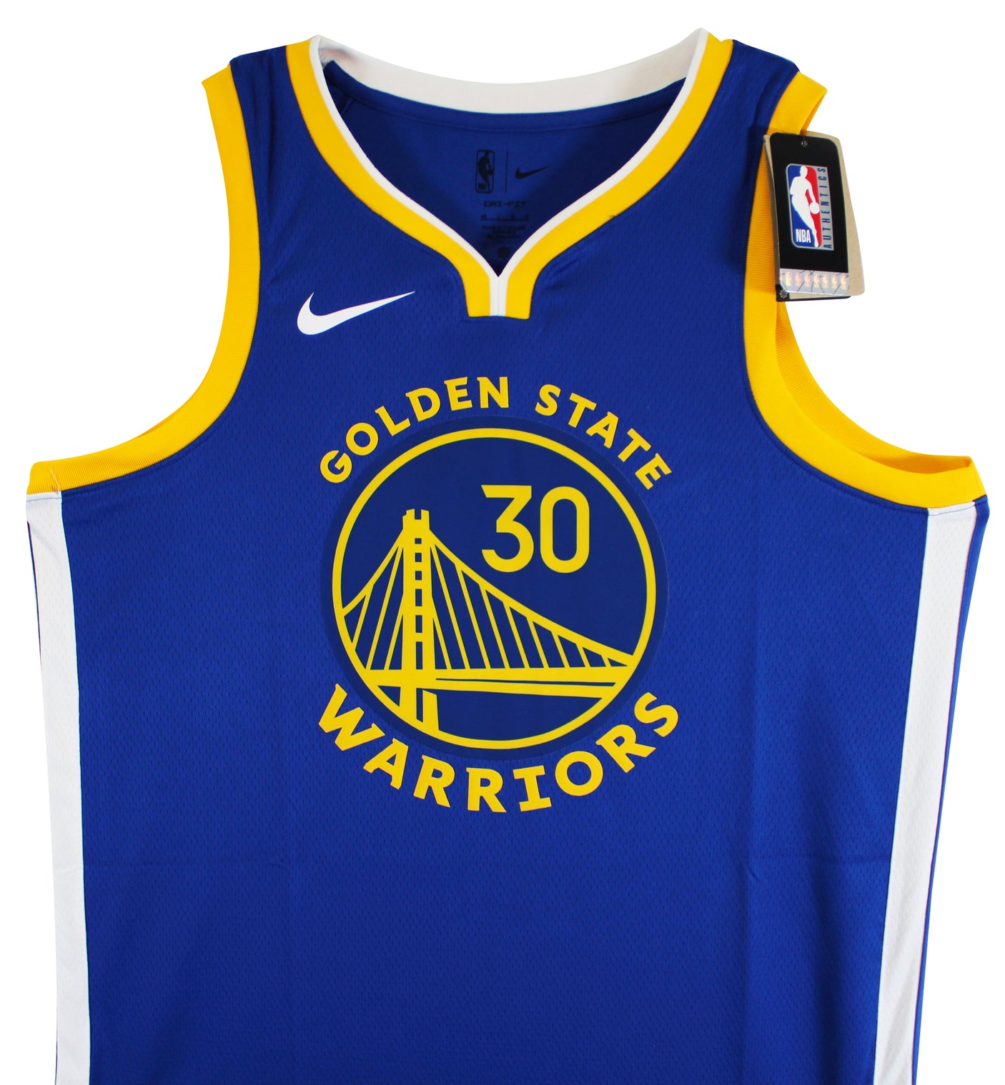 Warriors Stephen Curry Signed Blue Nike Icon Edition Swingman Jersey BAS