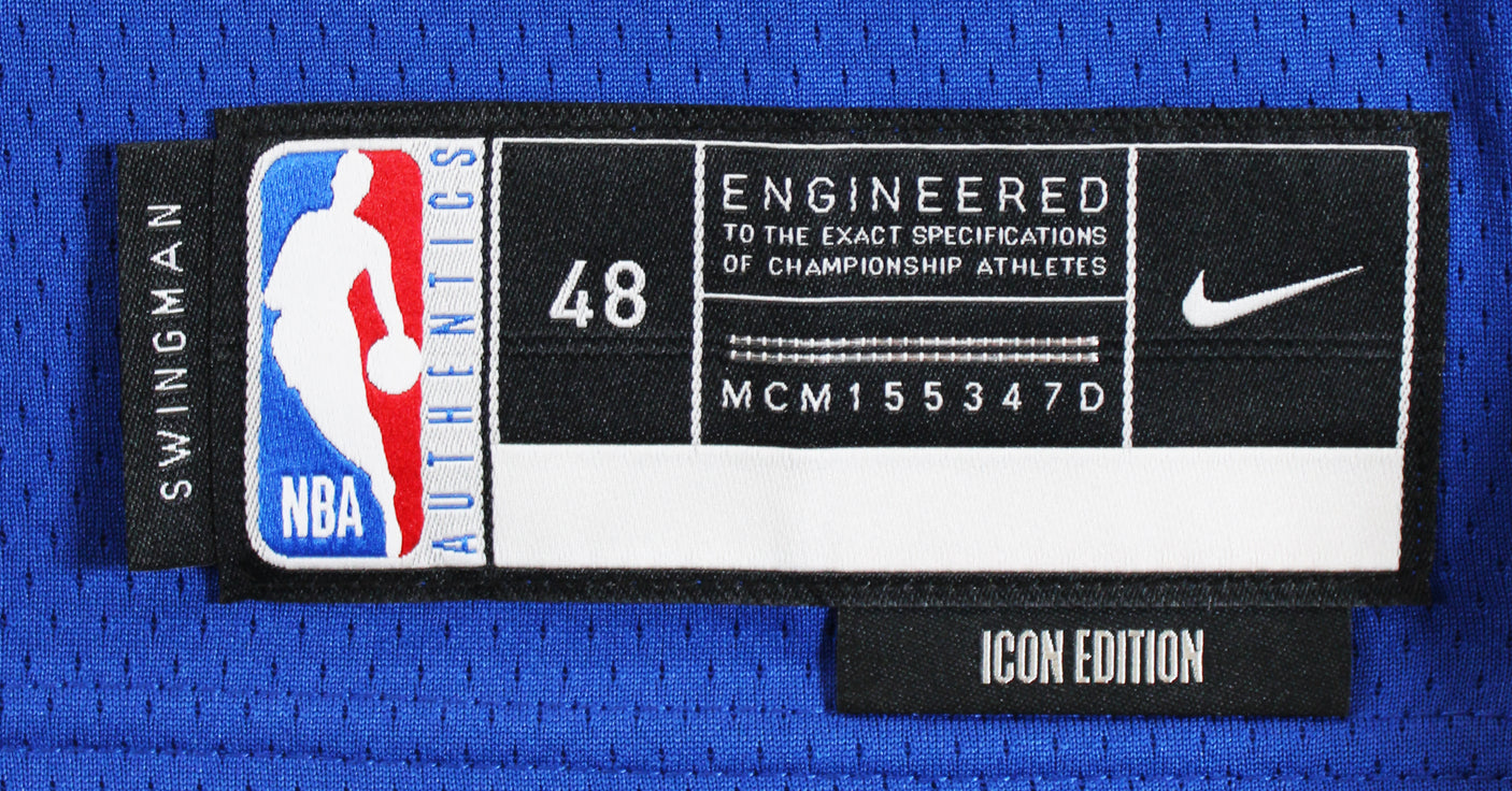 Warriors Stephen Curry Signed Blue Nike Icon Edition Swingman Jersey BAS