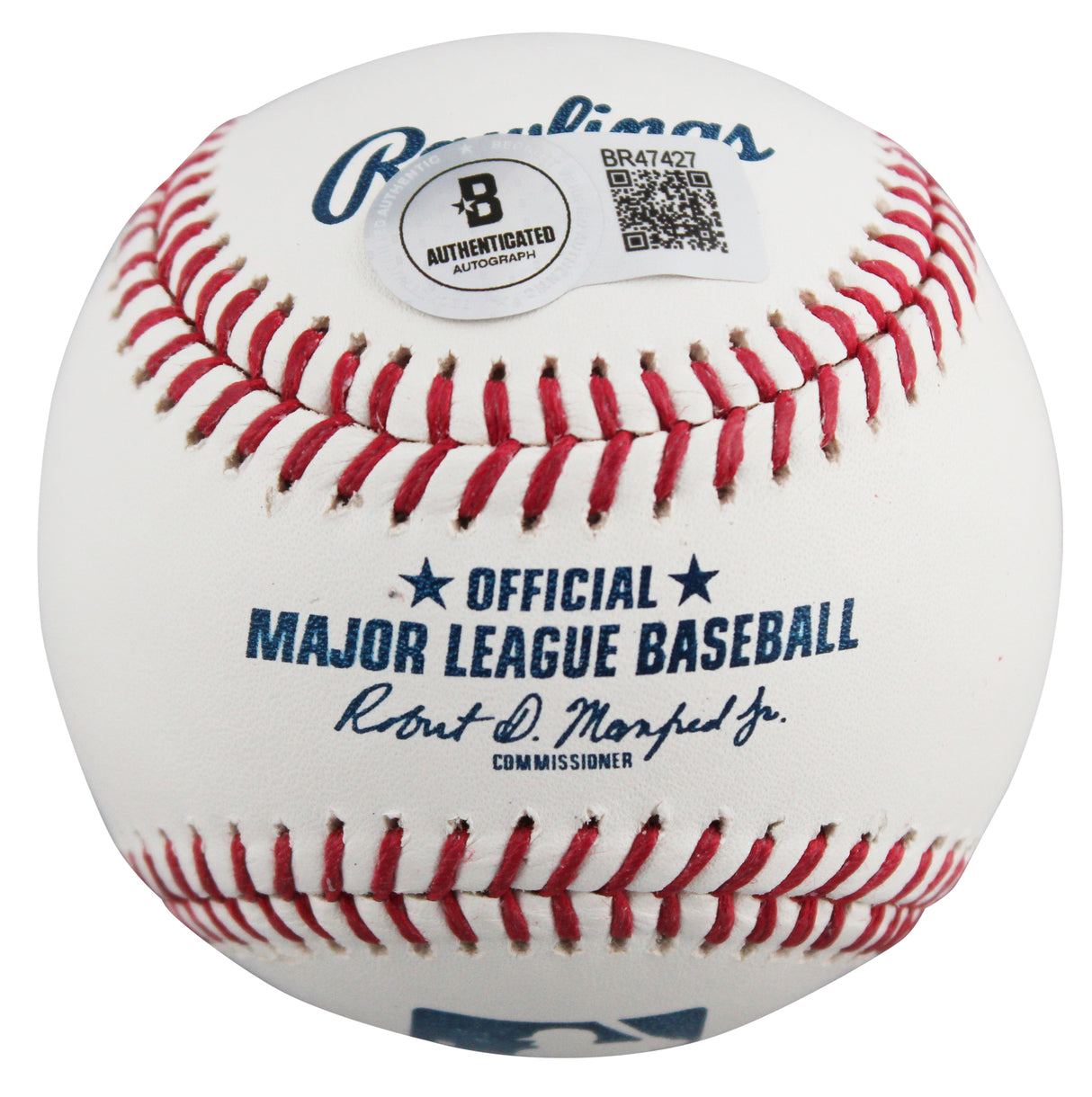 Rangers Nolan Ryan "5714 K's" Authentic Signed Robert Manfred Oml Baseball BAS
