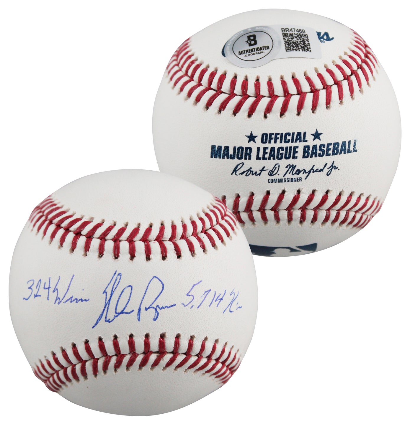 Rangers Nolan Ryan "5714 K's, 324 Wins" Authentic Signed Oml Baseball BAS