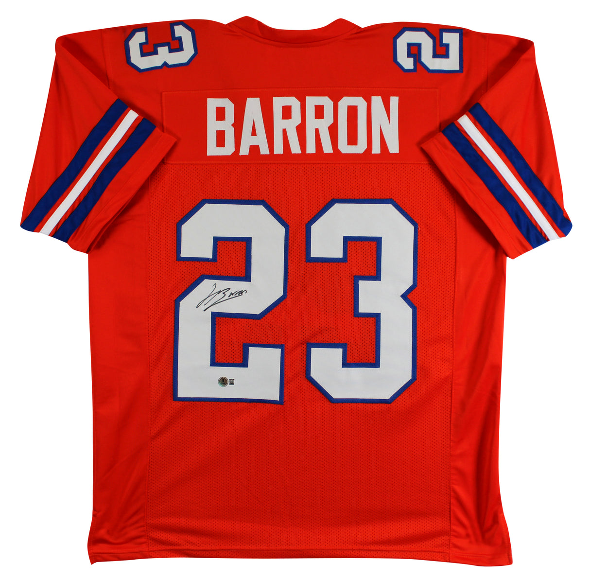 Jahdae Barron Authentic Signed Orange Pro Style Jersey Autographed BAS Witnessed