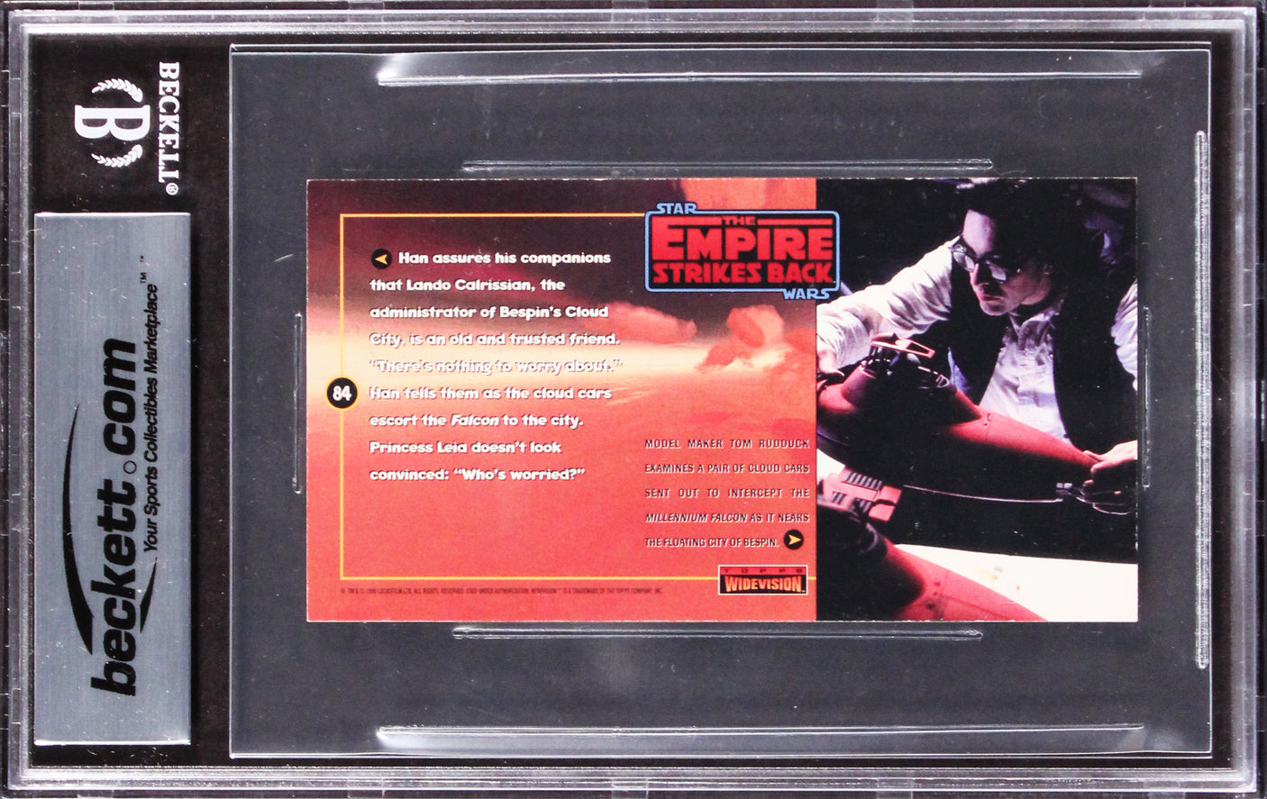 Star Wars (3) Huston, Bailey +1 Signed 1995 ESB WV #84 Card Auto 10! BAS Slabbed