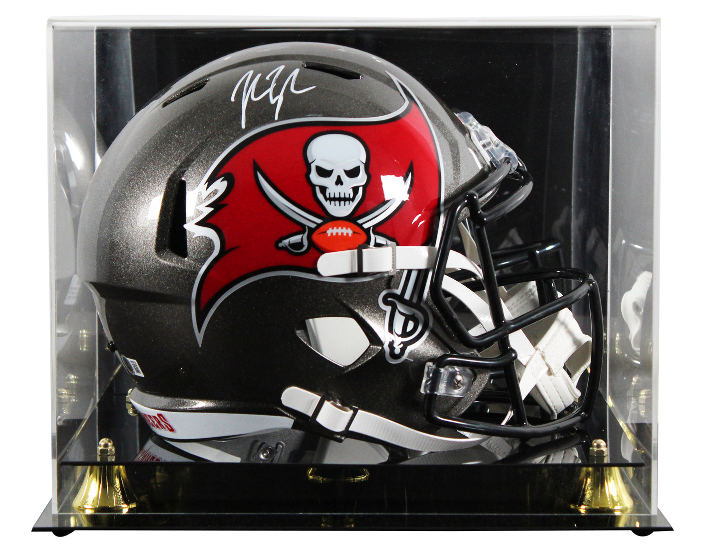 Buccaneers John Lynch Signed Full Size Speed Rep Helmet W/ Case BAS Witnessed
