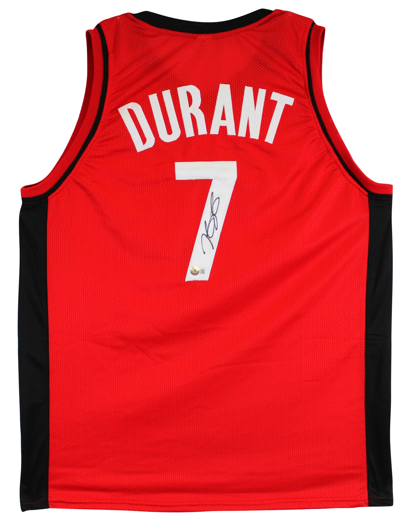 Kevin Durant Authentic Signed Red Pro Style Jersey Autographed BAS Witnessed