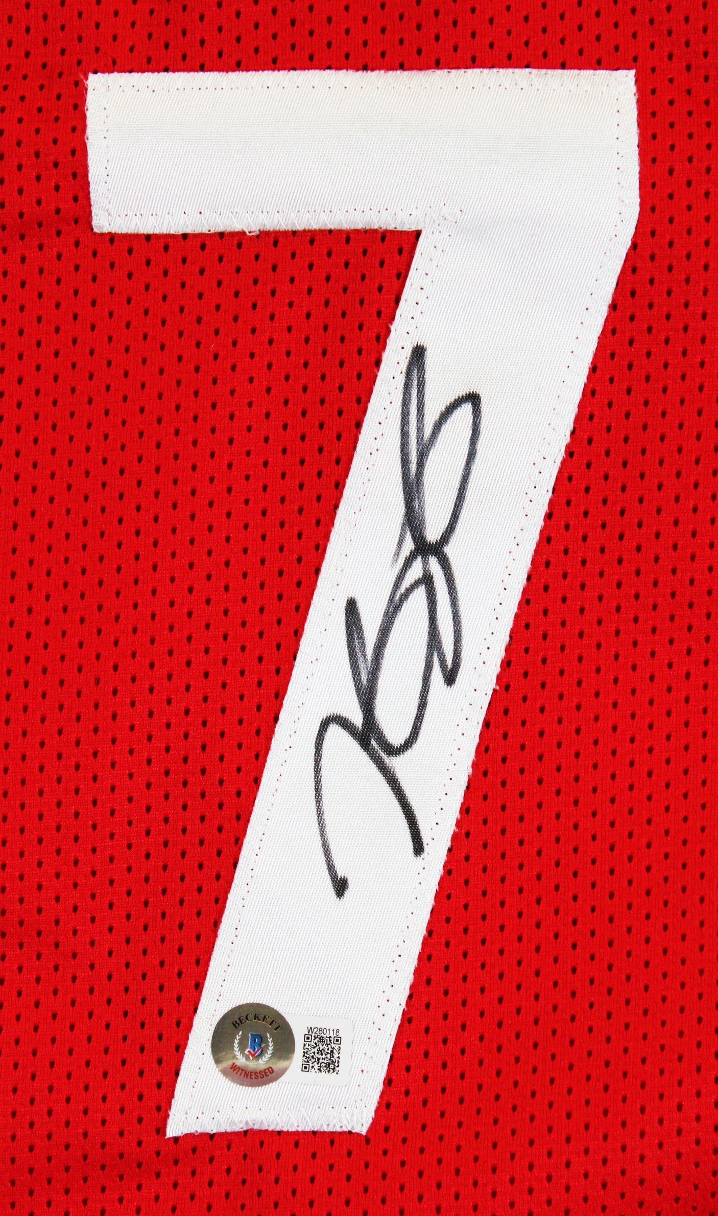 Kevin Durant Authentic Signed Red Pro Style Jersey Autographed BAS Witnessed