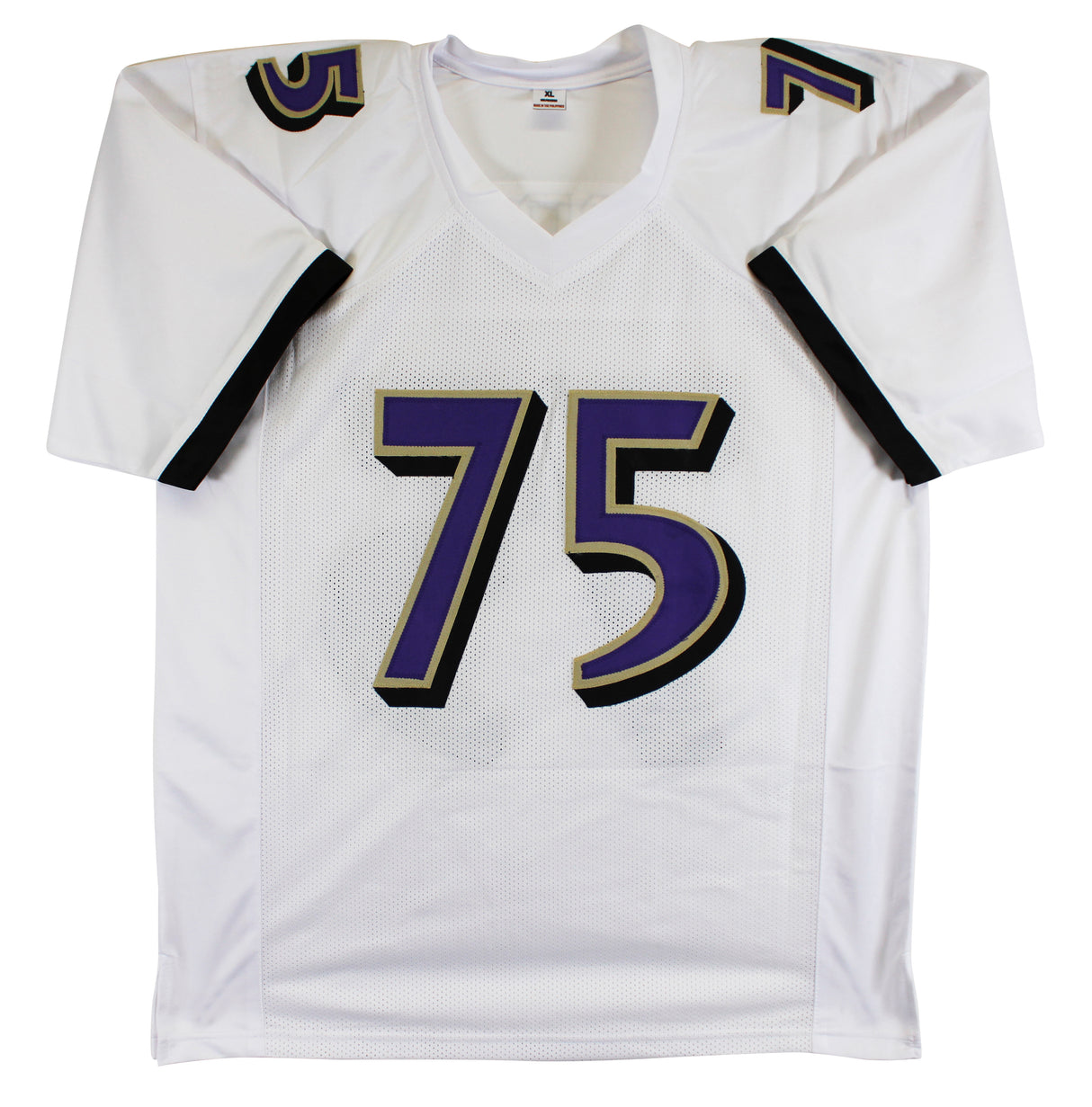 Jonathan Ogden "HOF 13" Authentic Signed White Pro Style Jersey BAS Witnessed 2