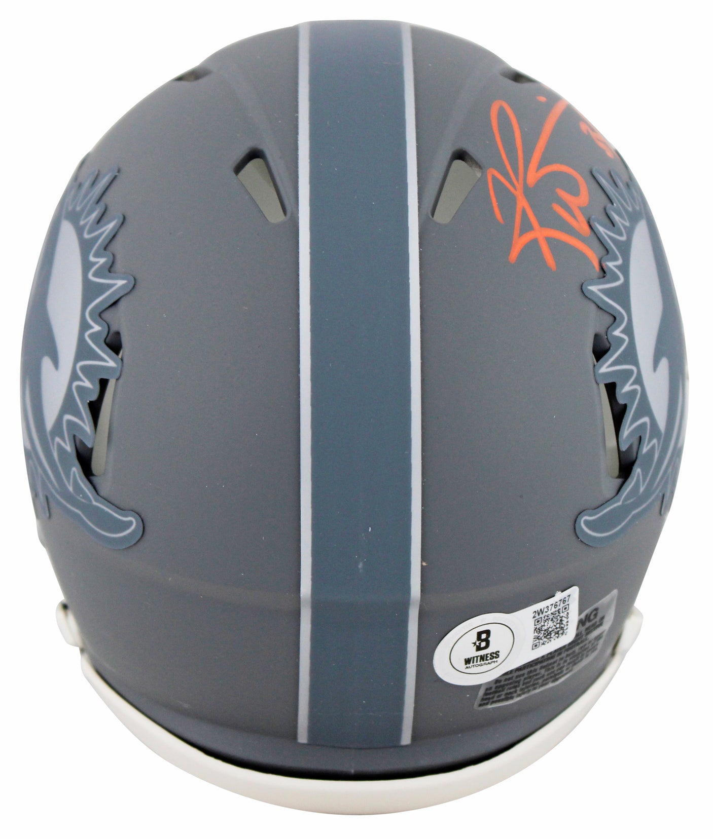 Dolphins Ricky Williams Authentic Signed Slate Speed Mini Helmet w/ Case BAS Wit