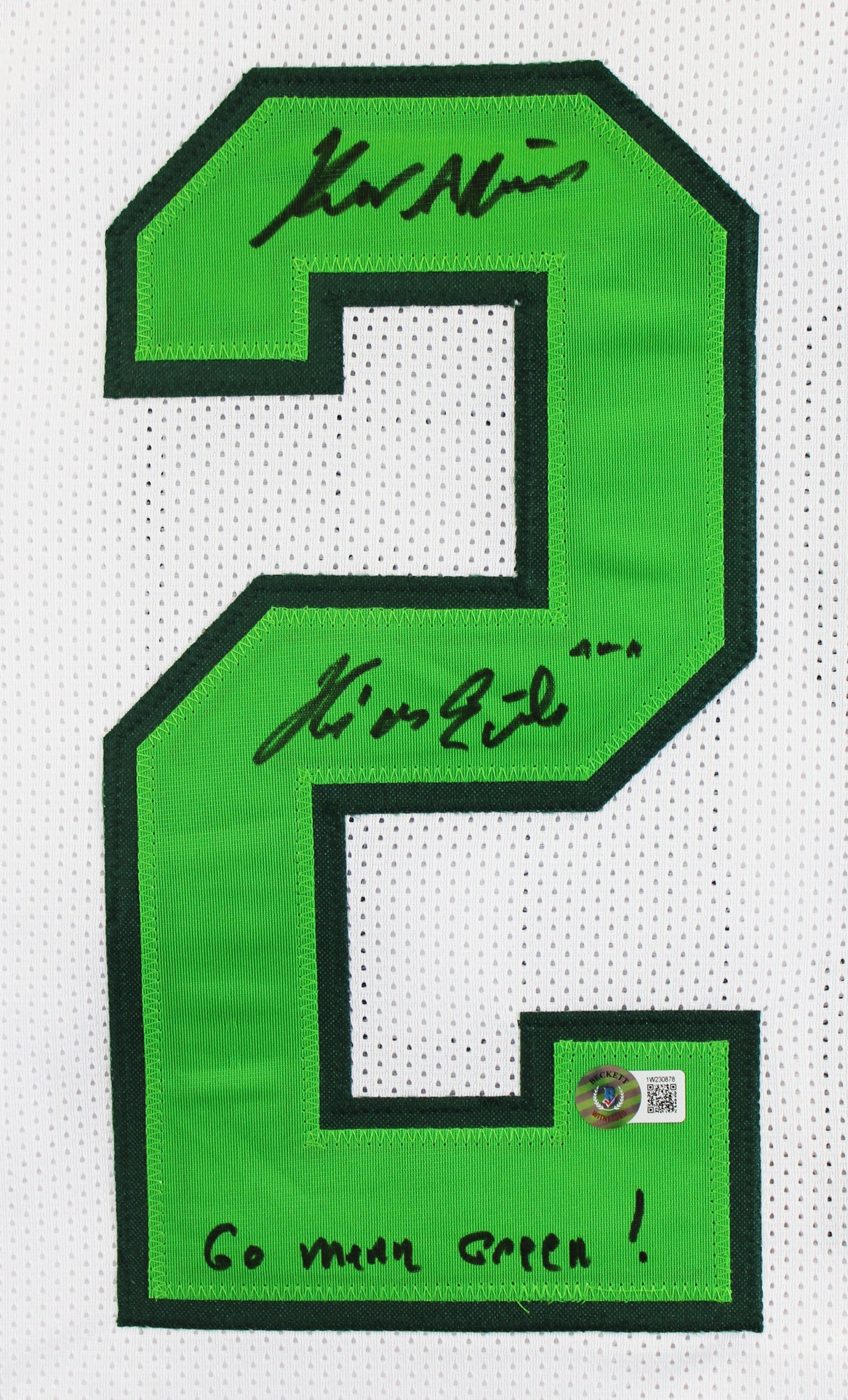 North Texas Kevin Adkisson "2x Inscribed" Signed White Pro Style Jersey BAS Wit