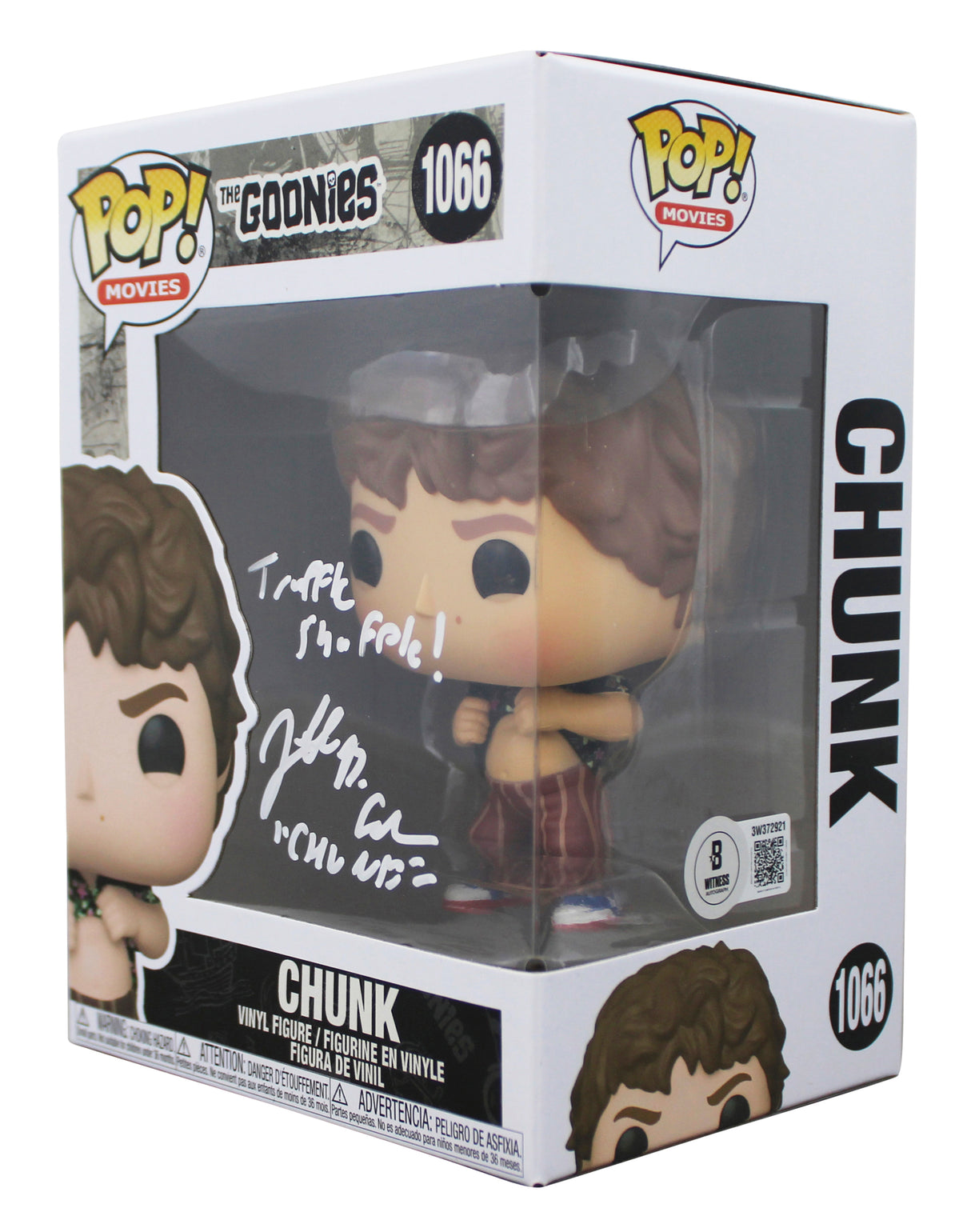 Jeff Cohen The Goonies "2x Insc" Signed Chunk #1066 Funko Pop Vinyl Figure BAS W
