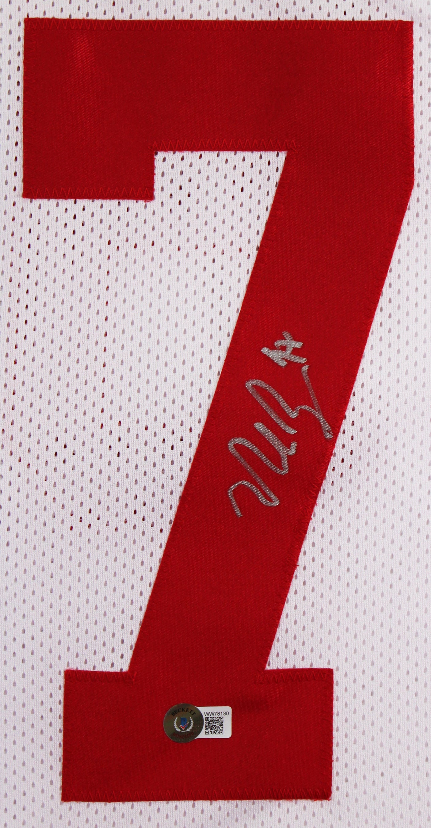 Nick Bosa Authentic Signed White Jersey w/ Silver Sig Autographed BAS Witnessed