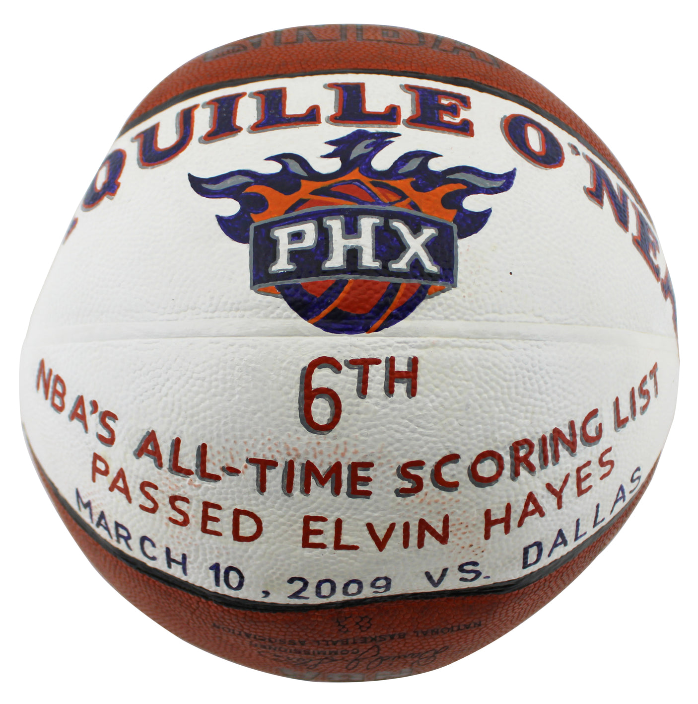 Shaquille O'Neal Game Used Basketball Reaching 6th On NBA Career Scoring List
