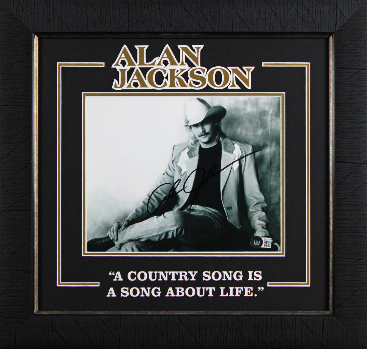 Alan Jackson Authentic Signed 8x10 Framed Photo Autographed BAS #BA73224