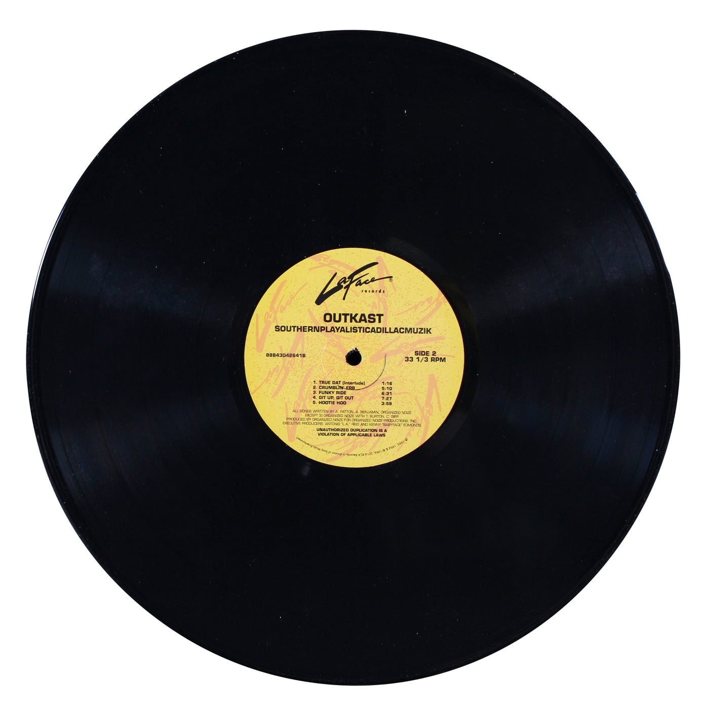 OutKast Andre 3000 & Big Boi Authentic Signed Album Cover W/ Vinyl BAS #BD05276