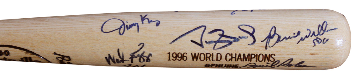 1996 Yankees (15) Jeter, Rivera, Torre +12 Signed WS Champs Baseball Bat LE JSA
