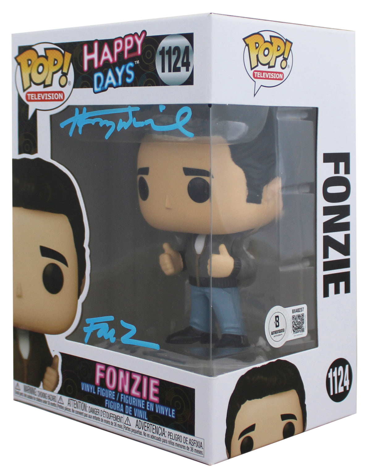 Henry Winkler Happy Days "Fonz" Signed Fonzie #1124 Funko Pop Vinyl Figure BAS