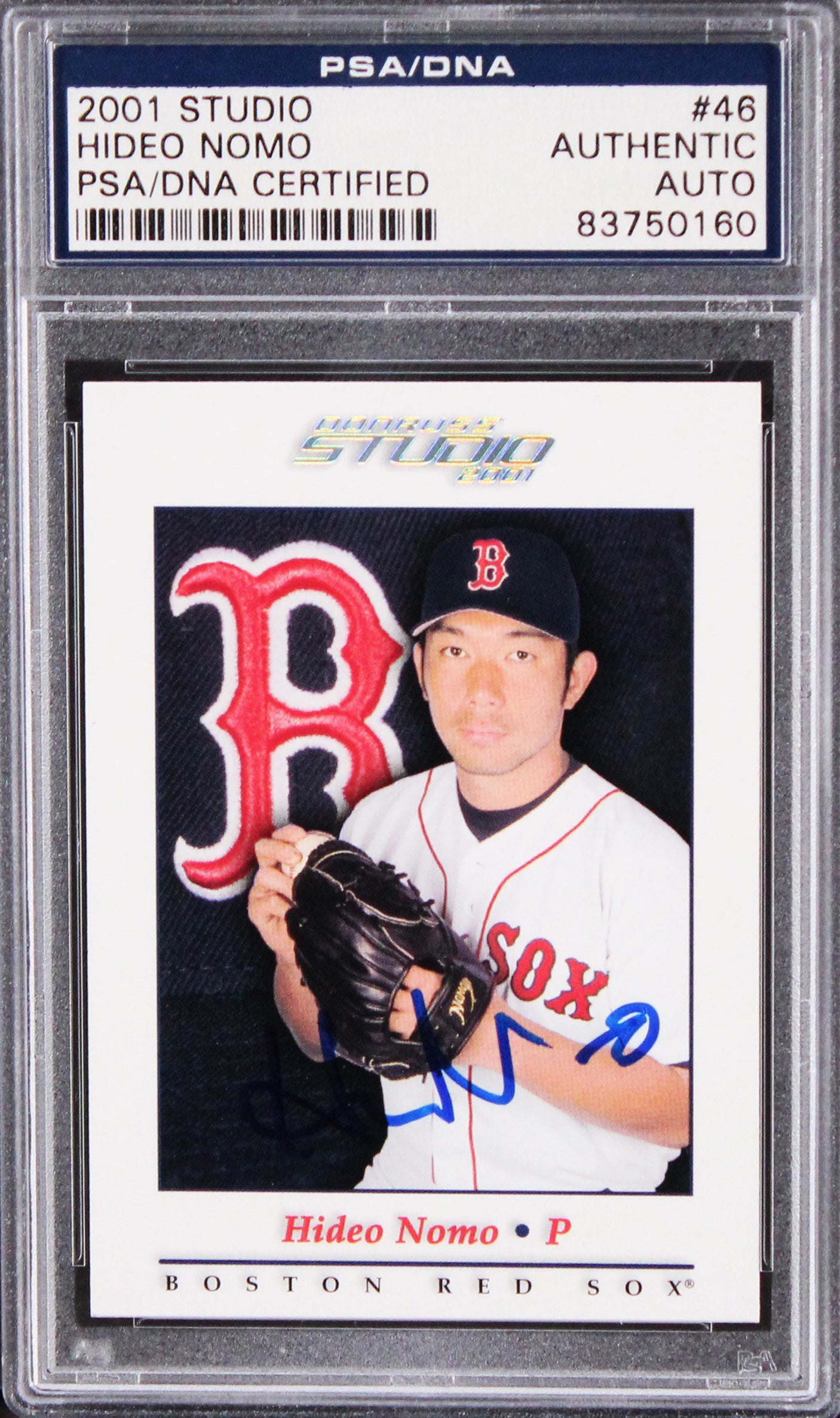 Red Sox Hideo Nomo Authentic Signed 2001 Studio #46 Card PSA/DNA Slabbed