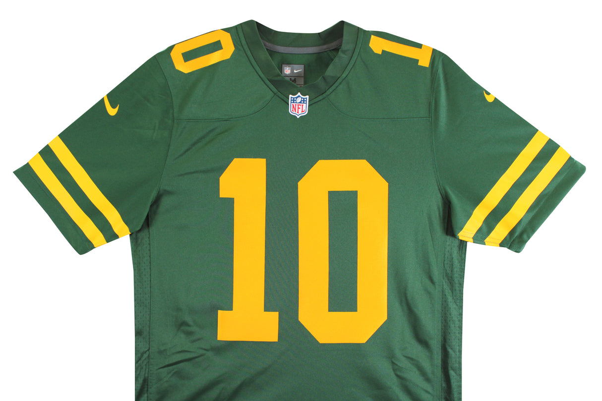 Packers Jordan Love Signed Green Color Rush Nike Limited Jersey BAS Witnessed