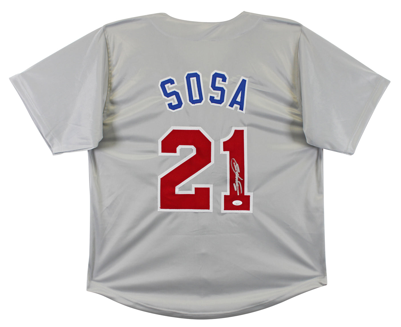 Sammy Sosa Authentic Signed Grey Pro Style Jersey Autographed JSA