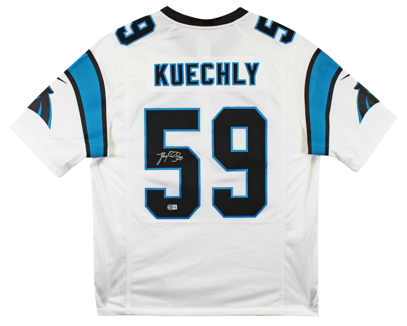 Panthers Luke Kuechly Authentic Signed White Nike Limited Jersey BAS Witnessed
