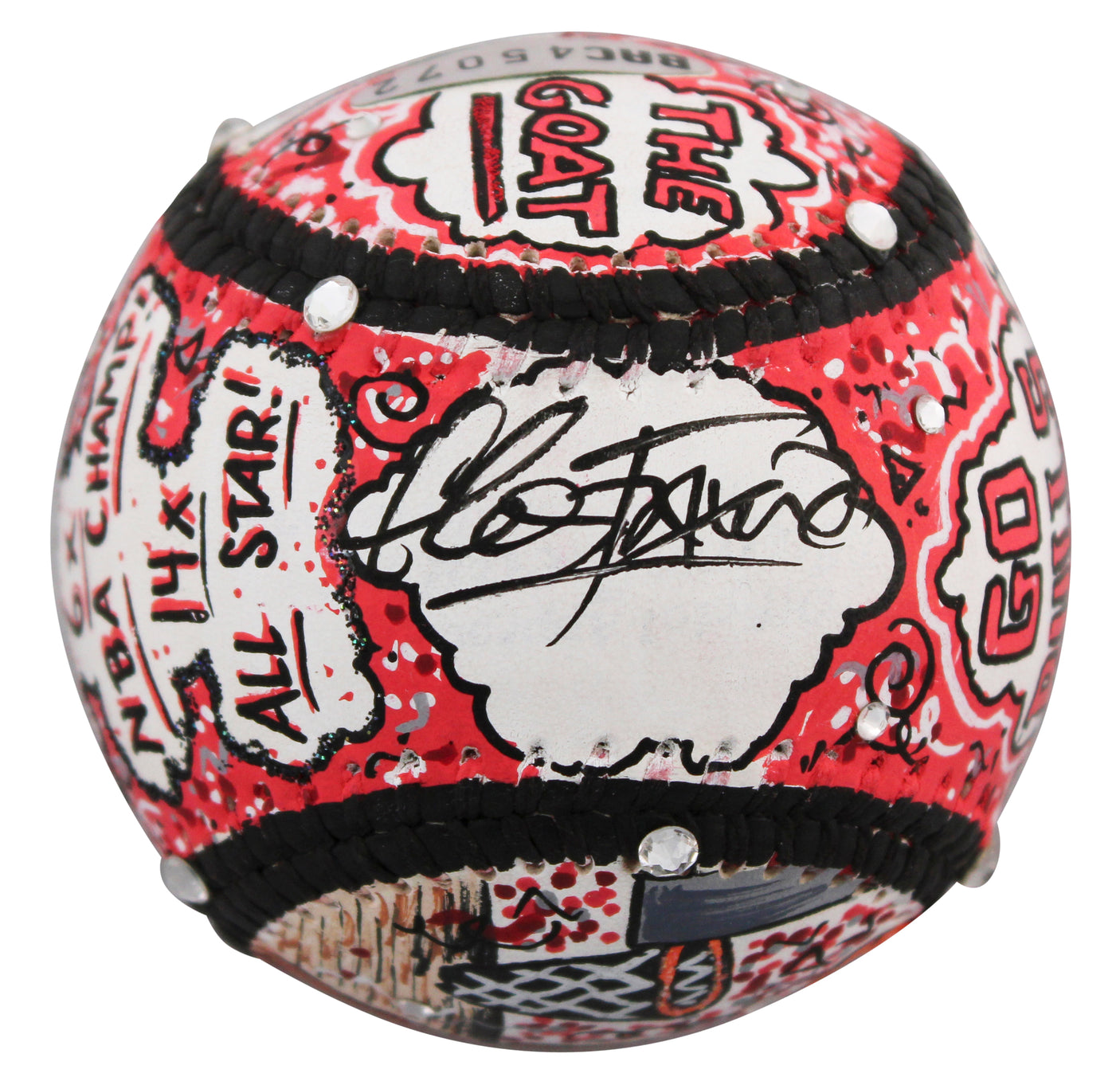 Bulls Michael Jordan Signed Charles Fazzino Artwork Baseball Auto 9 BAS #AE13385