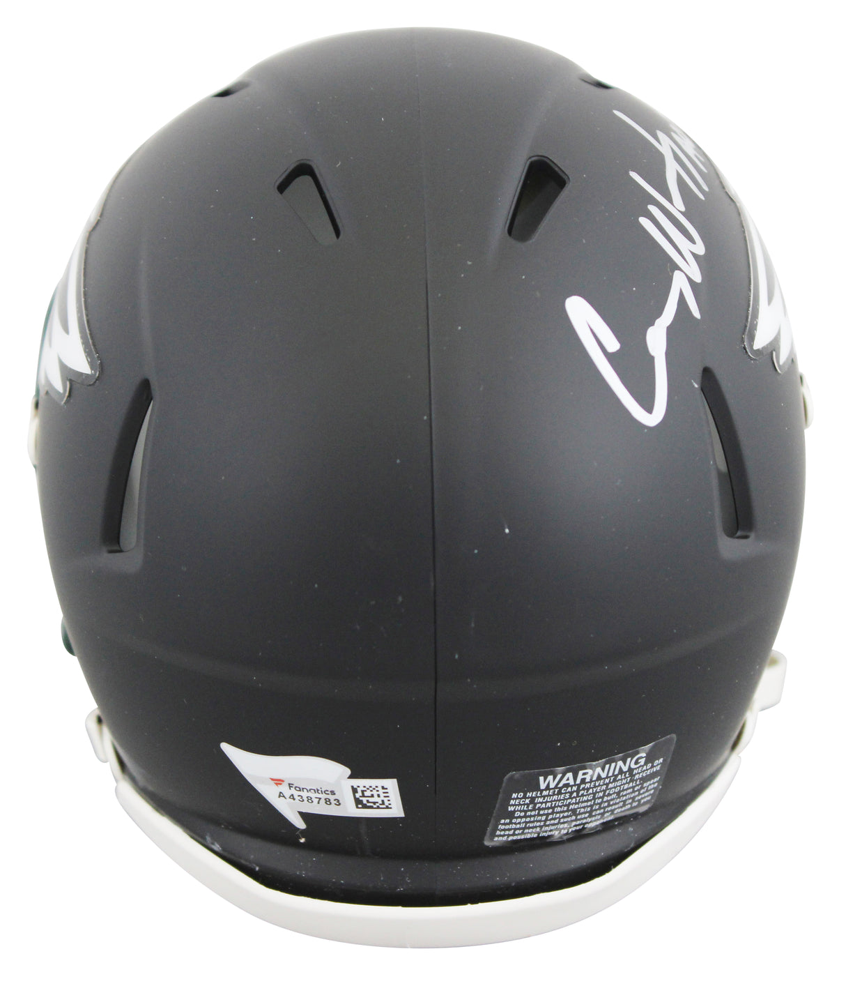 Eagles Carson Wentz Authentic Signed Flat Black Mini Helmet Fanatics A438783