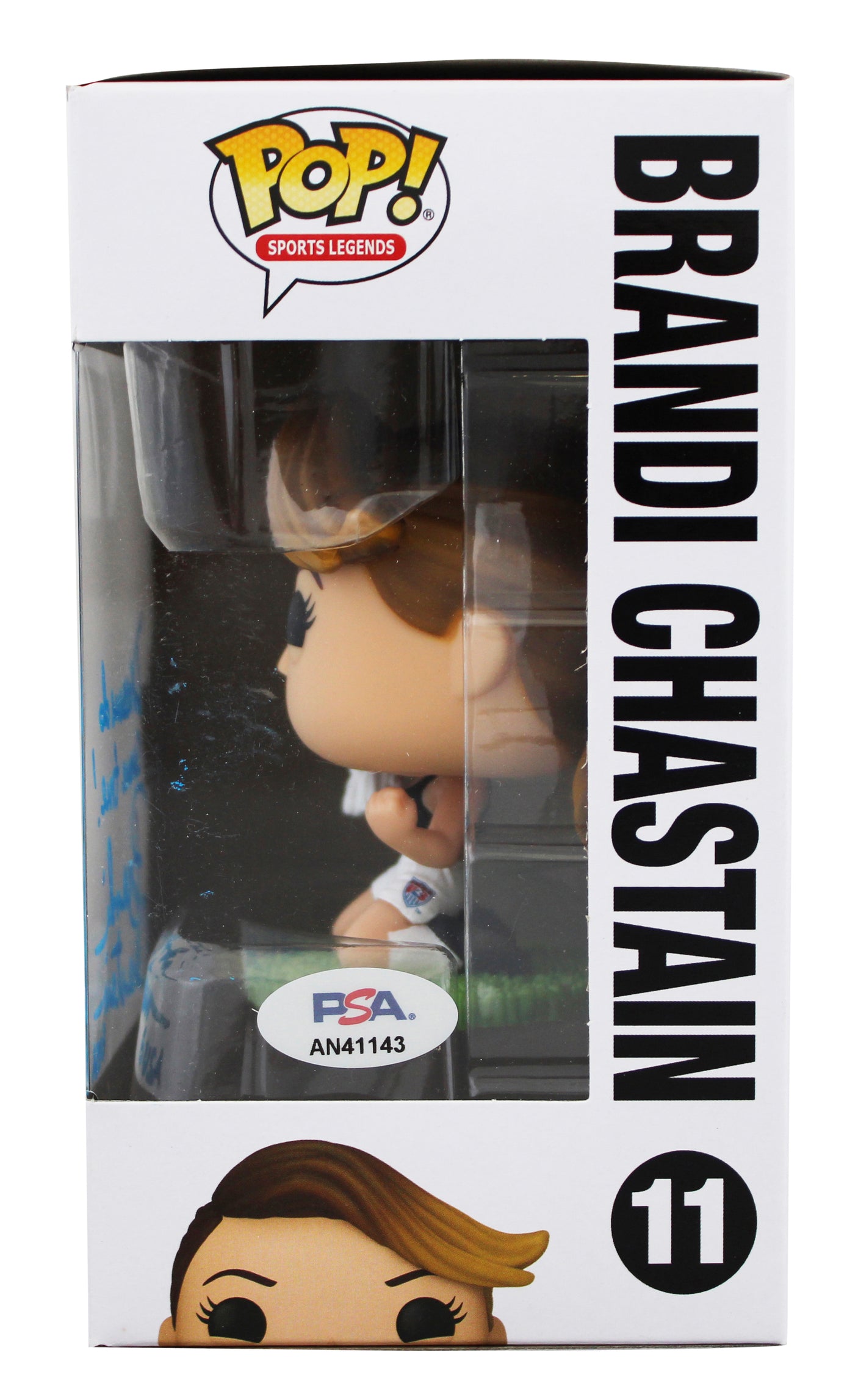 Brandi Chastain USA Soccer "2x Insc" Signed #11 Funko Pop Figure PSA #AN41143