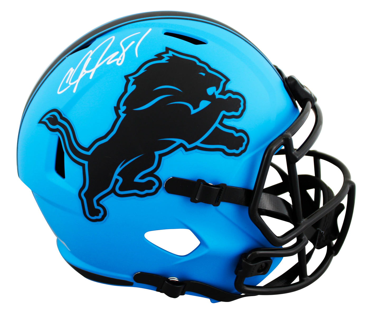 Lions Calvin Johnson Signed Rave Full Size Speed Rep Helmet BAS Witnessed