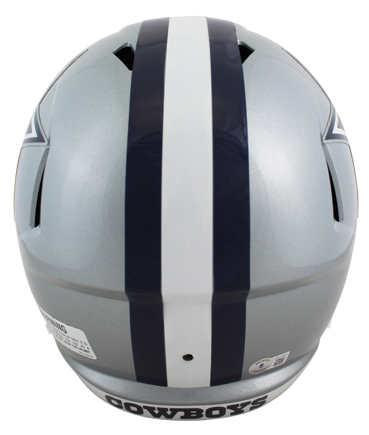 Cowboys Michael Irvin Signed Silver Full Size Speed Rep Helmet W/ Case BAS Wit