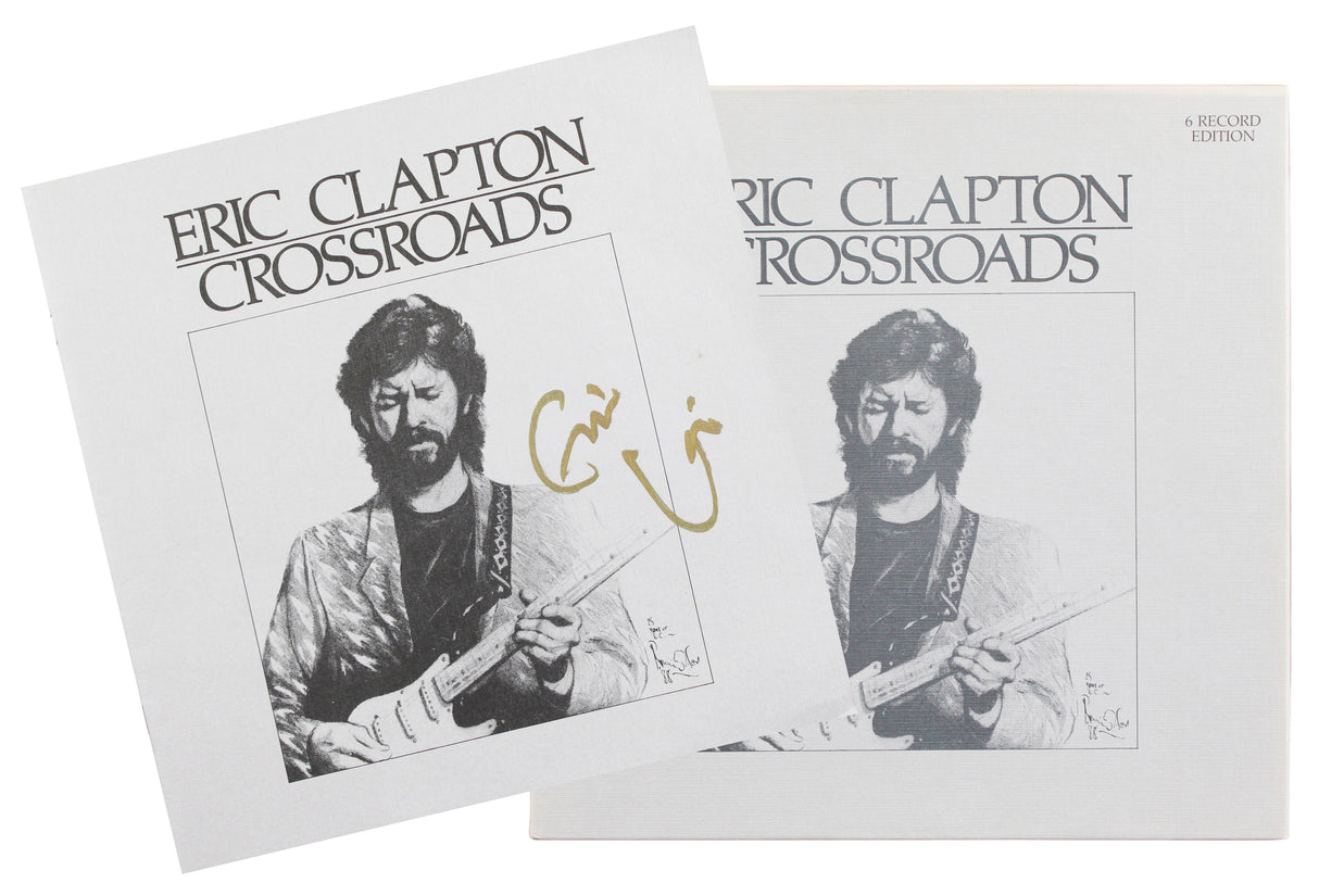 Eric Clapton Authentic Signed Crossroads Booklet w/ Vinyl Box Set BAS & JSA LOAs