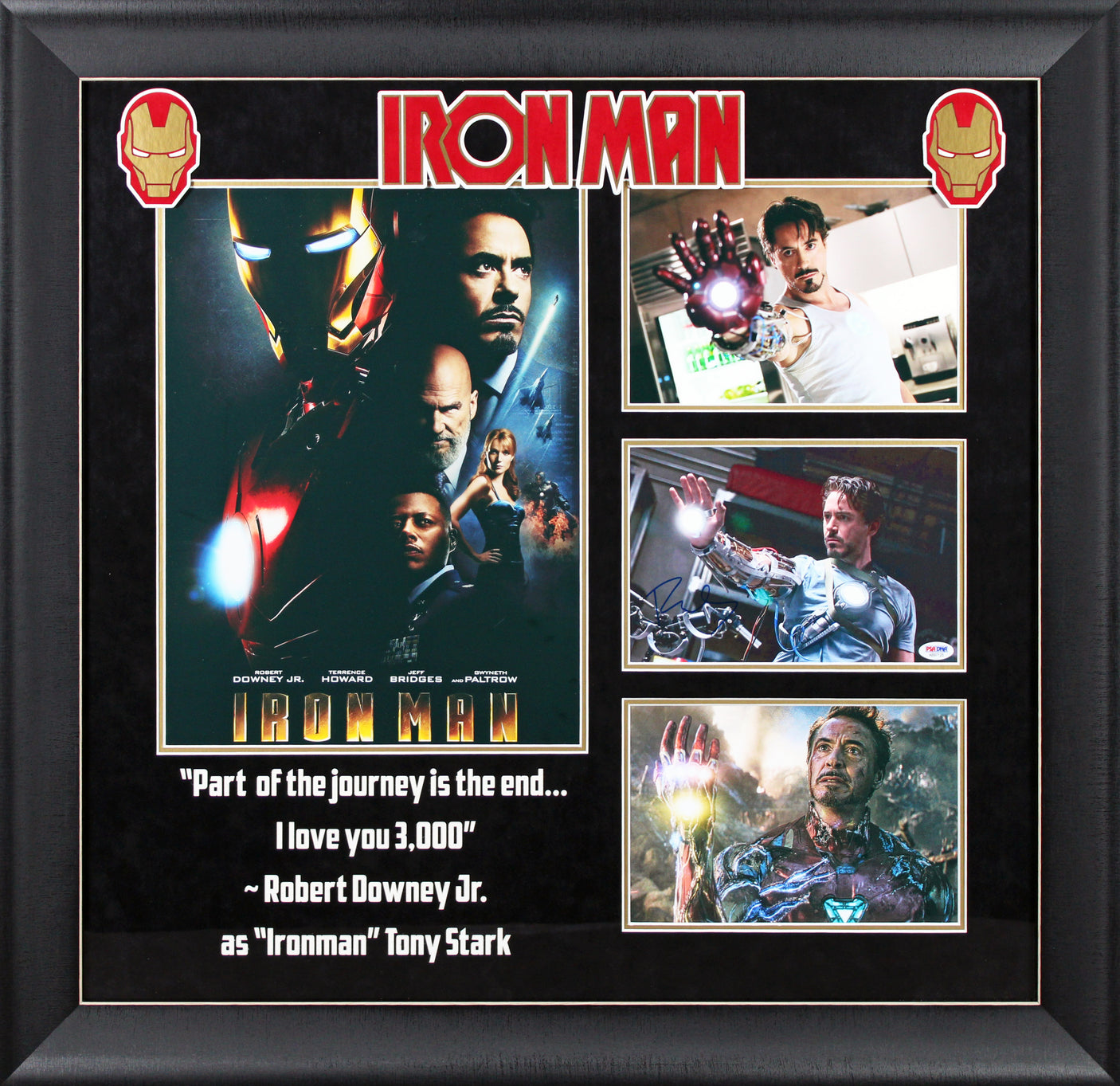 Robert Downey Jr. Iron Man Authentic Signed Framed Display PSA/DNA #AB97125
