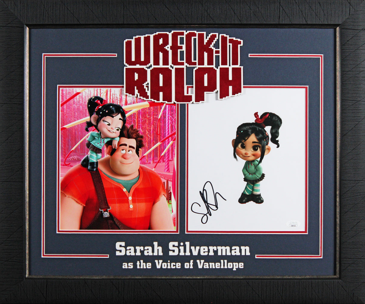 Sarah Silverman Wreck It Ralph Authentic Signed 8x10 Framed Photo JSA #CE84523